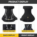 Cat Harness and Leash Set - Escape Proof, Adjustable Breathable Vest Harnesses with Reflective Strips, Easy Control & Secure Walking for Small Medium Large Cats Kitten Collar (Black, Small)