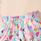 Akyzic Little Girl Skirt Outfit Two Piece Spring Summer Outfit Butterfly Dress Cat Print Skirt Toddler Girl Outfit Set
