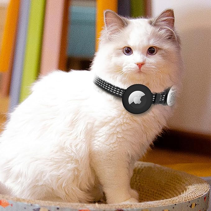 Reflective-Breakaway Cat Collars with Bells with QR Code Name Tag, Cat ID Tag Personalized,Adjustable Small,Ideal for Girl Cats Male Cats Kittens Puppies (Black B,Collar Only)