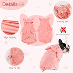 NACOCO Halloween Pig Dog Costume - Pet Christmas New Year Hoodie Warm Party Coat Outfit for Small and Medium Cat Dog Clothes(Pink Pig,S)