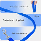 PetiFine Extra Small Step in Dog Harness and Leash Set, Cat Harness and Leash Escape Proof, All Weather Mesh Reflective, Step-in Velcro Air Vest Harnesses for Puppy(XXXS, Blue)