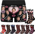 M YESCUSTOM Custom Faces Funny Short Briefs Gift for Husband Underwear