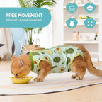 Avont Cat Recovery Suit - Kitten Onesie for Cats After Surgery, Cone of Shame Alternative Surgical Spay Suit for Female Cat, Post-Surgery or Skin Diseases Protection -Avocado(M)