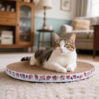 Round Cat Scratcher Pad 10 inch Diameter 3/5 inch Thickness Scratch Replacement Refill Scratching Board Cat scratchers for Indoor Cats (5 Pc)