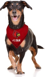 Pets First NCAA Louisville Cardinals Personalized Tie Around Bandana for Dogs & Cats, Size Large/X-Large. Custom Dog Bandana Scarf Bib for Cat Dog. The Ultimate Game-Day & Party Customizable Bandana