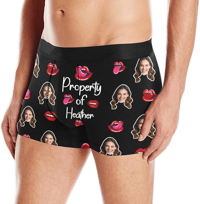 M YESCUSTOM Custom Boxers Briefs for Men Personalized Boxers with Face Mens Funny Underwear with Photo XS-5XL