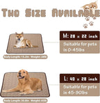 Washable Dog Cooling Mat Ice Silk Cooling Mat for Dogs Pet Self Cooling Pad Blanket Dog Cooling Pad for Indoor & Outdoor Car Seats (Coffee, 28x22 in)