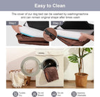 Orthopedic Dog Beds for Large Dogs, Memory Foam Dog Beds Large Sized Dogs, Washable Removable Cover, Nonskid Bottom, Waterproof, for Indoor, Outdoor, Crate ＆ Car Use, 36x27x6 Inches, Brown Grey