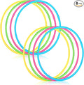 Sratte 8 Pcs Color Hoop Detachable Adjustable Exercise Ring Plastic Hoop for Gymnastics Dog Agility Equipment Party Decor, 4 Colors