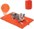 BDEUS 51x35In Extra Large Size Outdoor Dog Bed, Waterproof & Portable Camping Travel Pet Mat, Easy to Clean, Washable Odor Resistant Pet Cooling Pad (Orange)