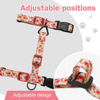 Hikiko Cat Harness and Leash Set Escape Proof Adjustable Walking Travel Cute Kitten Harness for Small Medium Large Cats (Cream Natural, S)