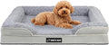 Orthopedic Dog Bed for Large Medium Sized, Washable Memory Foam Large Dog Bed, Medium Pet Sofa with Removable Cover, Washable Waterproof Pet Couch Beds(Grey, M)