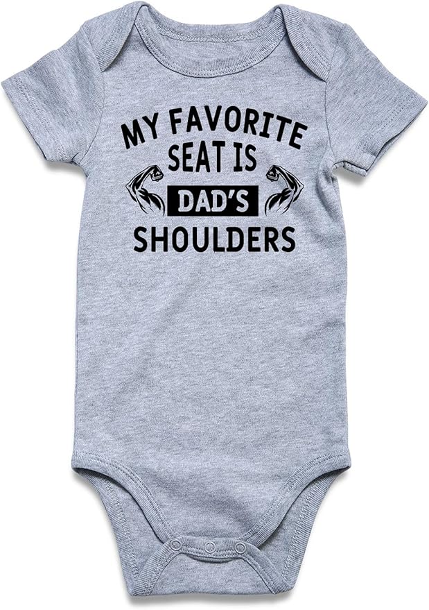 UNIFACO Unisex Baby Funny Saying Outfit Short and Long Sleeve Bodysuits Romper 0-18M