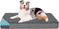 Orthopedic Memory Foam Bed for Large Dogs, Waterproof Cooling Pet Mats for Crate with Removable Washable Cover,Ideal for Arthritic Dogs, L(35inch,65Lbs)