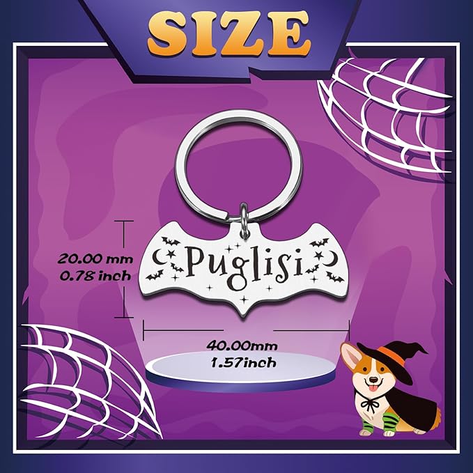 Dog Tags Personalized for Pets - Bat Shape Dog Tag, Customized Pet ID Tag for Black Cat, Witch Friendly Cat Tags, Funny Spooky Dog Name Tag, Stainless Steel Dog ID Tag Engraved on Both Sides