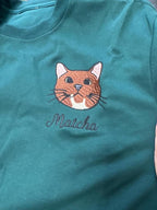 Custom Pet from Your Photo Embroidered Shirt,Personalized Dog Shirt,Custom Pet Portrait Gift,Embroidered Cat T Shirt,Custom Gifts,Personalized Shirts for Men Women Multi