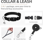 PUPTECK Adjustable Dog Harness Collar and Leash Set Step in No Pull Pet Harness for Small Medium Dogs Puppy and Cats Outdoor Walking Running, Soft Mesh Padded Reflective Vest Harnesses, Solid Black M