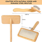 Dog Slicker Brush for Shedding & Grooming - Professional Dog Brush and Cat Brush with Coated Tips & Air-Cushion Design, Deshedding Tool Removes Undercoat Tangles & Loose Fur for Long/Short Hair Pets