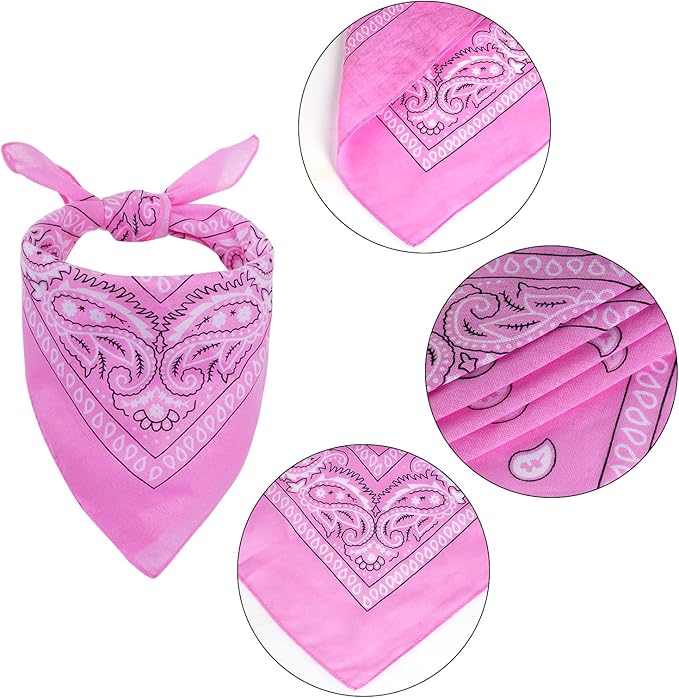 choyaxo Halloween Costumes for Dogs Cat Pet Cowboy Costume Cowboy Hat with Bandana Set for Halloween, Christmas, Holiday, Party, Cosplay (Pink, Small)
