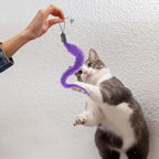 24 PCS Cat Worm Toy Refills, Cat Wand Toy Replacement Interactive Cats Wand Replacement Cats Toys Interactivefor Teaser for Kitten