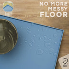 Dog Food Mat - 28x18 Raised Edges Dogs Mat for Food and Water Prevent Spill, Waterproof Cat Food Mats Protect Floors, Easy Clean Dog Bowl Mats for Food and Water, Silicone Pet Feeding Placemats