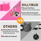 Cat Collar Breakaway with Bells, Soft Pure Cotton Pink Cat Bowtie Collar for Girl Cats, Small Cats Collar with Bow for Spring Summer, 2 Pack Cute Kitten Collars with Removable Bowtie 8-12Inch