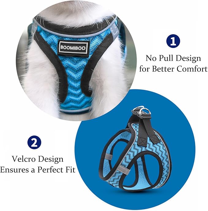 Dog Harness with Leash Set, No Pull Adjustable Reflective Step-in Puppy Pet Vest Harnesses for Small Medium Large Dogs and Cats,Beige L