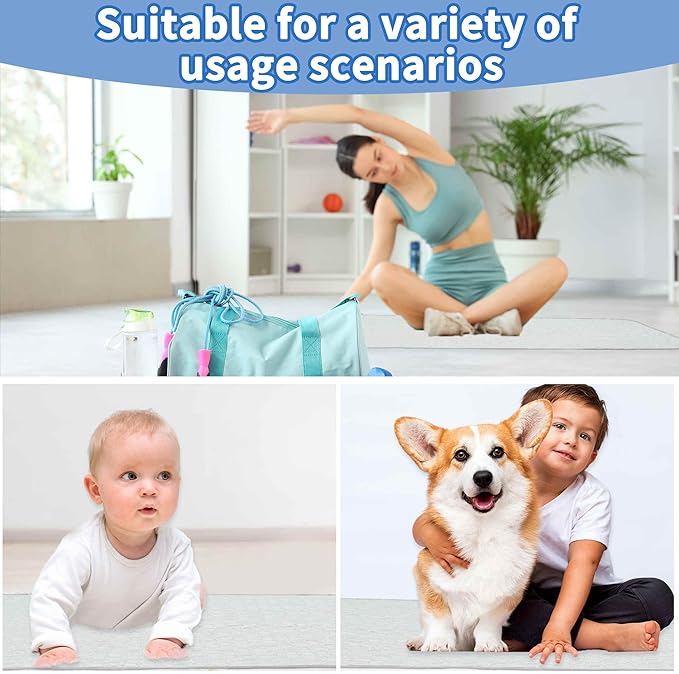 Dog Cooling Mat, Durable Machine Washable Pets Cool Pad, XX-Large, Grey