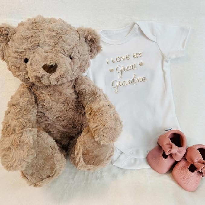 COUPLEHOODIES Personalized Baby Onesie Bodysuit – Custom Embroidery Gift for Pregnancy Reveal Baby Shower or First Grandchild