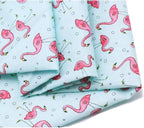 ARING PET Summer Dog Bandanas, Light Blue Flamingo Kerchief Triangle Bibs Scarf for Puppy Small Medium Large Boy Girl Dogs Cats-L