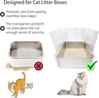 6PCS Cat Litter Box Pee Shields,Transparent Easy Clean Splash Guard for Open Top Litter Pan 14.5×11.5in- Litter Box Not Included(6, Clear)