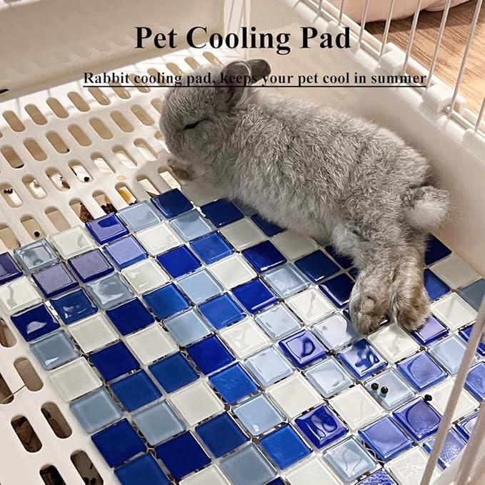 Mosaic Ice Mat for Hamsters, Rabbits and Small Pets, Summer Cooling Pad, Temperature Reducing Pet Mat