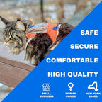 Travel CAT The Pathfinder Cat Harness with GPS Tracker Pocket - Powered by Tractive Cat Harness Escape Proof - Walking Escape Proof Harness for Small, Large Cat, Kitten (Orange, Small)