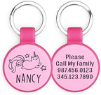 Silent Silicone Dog Tags, Custom Engraved Pet ID Tags for Cats and Dogs, Personalized Small Size Cat Tags with Cute Designs (Designs, Small)
