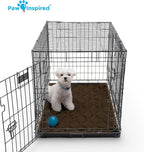 Paw Inspired Washable Padded Crate Mats for Dogs | 35” x 22” Pad, Fits 36-inch Kennels | Leakproof, Waterproof Bottom, Plush Pet Beds (Tan)