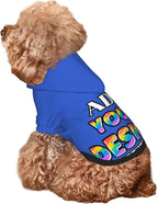 Dog Hoodie Design Your Own Personalized Pet Hoodies Small Pets Wear Shirt Customized Dog Clothes Custom Hooded Sweatshirt Pullover Text Image Dogs Puppy Cat and Kitten, Deep Blue, XL,