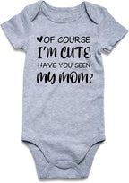 UNIFACO Unisex Baby Funny Saying Outfit Short and Long Sleeve Bodysuits Romper 0-18M