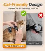 Halypet Cat Harness and Leash Set [MAX Safety 4th-Gen Upgrade] Escape Proof Adjustable Cat Leash Comfortable Soft Vest Easy to Wear Kitten Harness with Reflective Strip for Cats Walking, XS Black