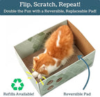 Extra Large Cardboard Cat Scratcher with Refillable Double-Sided Scratch Pad, No‑Mess Cat Scratching Box for Indoor Cats