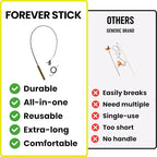 Forever Stick 2-Pack - The Unbreakable Cat Toy Wand, Extra Long Durable Interactive Cat Toy for Indoor Cats, Feather Kitten Toys for Bored Indoor Adult Cats, Bird Teaser Cat Accessories