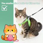 ROYPET Step-in Air Dog Harness, All Weather Mesh Step in Vest Harness for Small and Medidum Dogs and Cats, Adjustable Soft Padded Dog Vest with Easy Control Handle for Dogs Pets (Green, L)