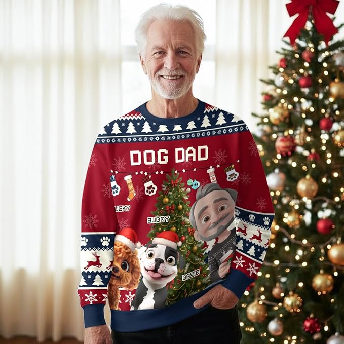 Wrappiness A Girl And Her Dog Christmas Sweatshirt - Cozy Unisex Fit Custom Shirt - Cute for Women Pet Lovers