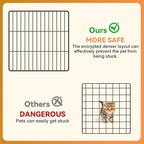 Cat Cage, 4-Tier DIY Cat Enclosures Catio, Cat Playpen Indoor & Outdoor with Hammock, Detachable Metal Wire Kennel Cats Crate, 2x2x4 Exercise Place for 1-3 Cats/Kitten