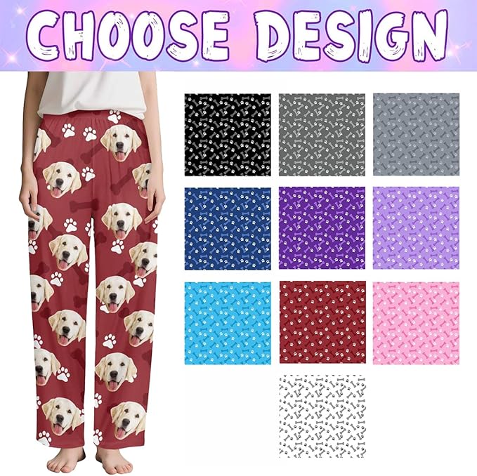 Custom Couple Pajama Pants Sock with Funny Face, Personalized PJ Anniversary Birthday Women Men Pants