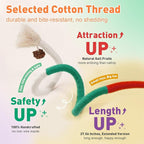 3 PCS XL Cat Toys Chew Ropes, 27.56 Inches Cat Chew Rope Toy for Teeth Cleaning, Safe Catnip Toys for Cats Rope Chew Toy (3 Bags of Catnip Included)