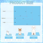 NACOCO Summer Pet Cooling Mat - Cat Dog Cushion Pad Sleeping Cool Castle Comfortable Soft for Pets Kids and Adults (Blue Castle, M)