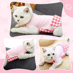 Cat Recovery Suit for Abdominal Wounds or Skin Diseases, Cat Onesie for Cats After Surgery Female Kitten Recovery Suit, Breathable E-Collar Alternative for Cats After Spay Anti Licking Wounds