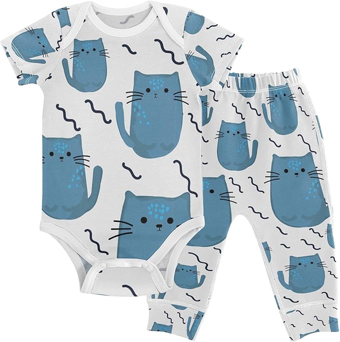 Baby Clothes Set Infant Bodysuits Pants Sets 0-24M For Boys Girls