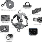 XL Cat Harness Escape Proof for Heavy Cats - Adjustable Vest Leash Set with 4 Buckles, Reflective Breathable Mesh for Extra Large Cats