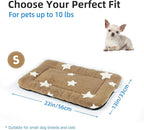 Mora Pets Cat Bed for Indoor Cats Washable Dog Crate Pad Cute Star Dog Bed Mat for Small Dogs Pet Kennel Pad for Cage Soft Flat Puppy Kitten Cushion for Sleeping Anti-Slip Brown 22 x 13
